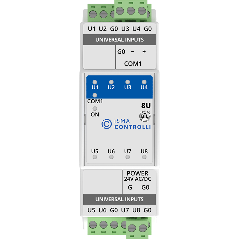 iSMA-B-8U - Module Entrées Universelles Modbus RS485 Ou BACnet MSTP