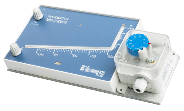 Manomètre à colonne de liquide 0-200-600 Pa combiné avec pressostat