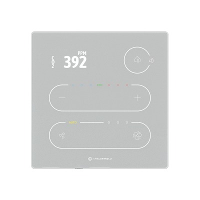 Interface d'ambiance Touch Point Modbus ou BACnet blanc